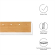 Modway Kinetic Wall-Mount Modern Wood Shelf in White and Natural