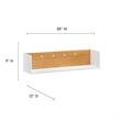 Modway Kinetic Wall-Mount Modern Wood Shelf in White and Natural