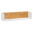 Modway Kinetic Wall-Mount Modern Wood Shelf in White and Natural