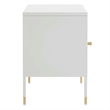 Modway Covelo Metal Nightstand with Adjustable Foot Pads in Light Gray