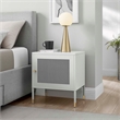 Modway Covelo Metal Nightstand with Adjustable Foot Pads in Light Gray