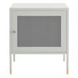 Modway Covelo Metal Nightstand with Adjustable Foot Pads in Light Gray