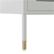 Modway Covelo Metal Nightstand with Adjustable Foot Pads in Light Gray