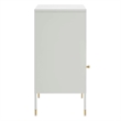 Modway Covelo Metal Side Table with Adjustable Foot Pads in Light Gray