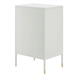 Modway Covelo Metal Side Table with Adjustable Foot Pads in Light Gray