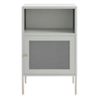 Modway Covelo Metal Side Table with Adjustable Foot Pads in Light Gray