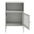 Modway Covelo Metal Side Table with Adjustable Foot Pads in Light Gray