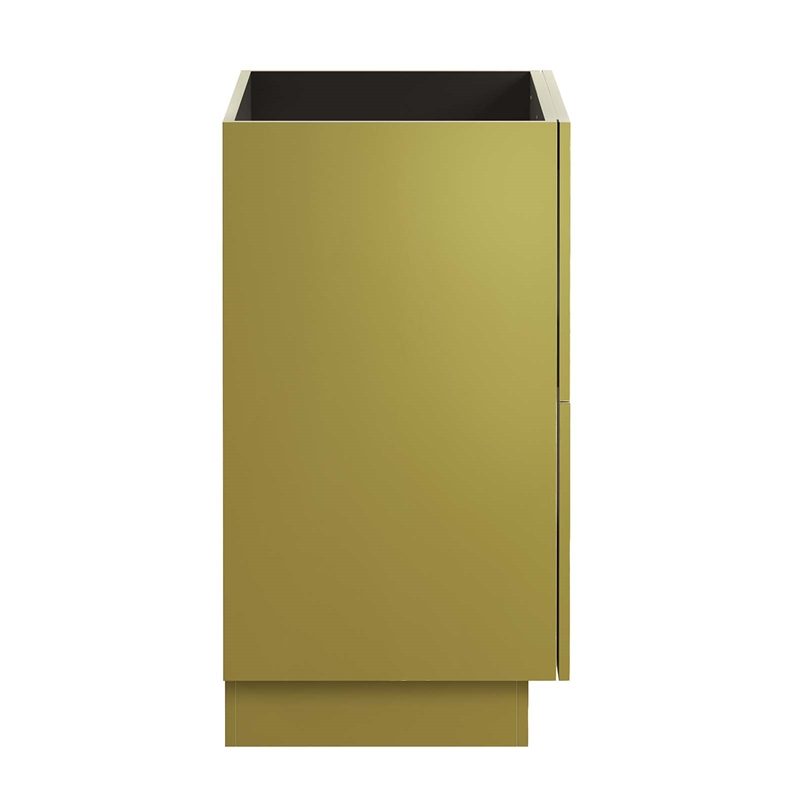 modway quantum 24&quot modern wood bathroom vanity cabinet in gold