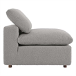Modway Commix Upholstered Boucle Fabric Armless Chair in Light Gray