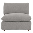 Modway Commix Upholstered Boucle Fabric Armless Chair in Light Gray