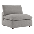 Modway Commix Upholstered Boucle Fabric Armless Chair in Light Gray