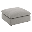 Modway Commix Upholstered Boucle Fabric & Solid Wood Ottoman in Light Gray