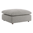 Modway Commix Upholstered Boucle Fabric & Solid Wood Ottoman in Light Gray