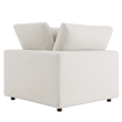 Modway Commix Upholstered Boucle Fabric Corner Chair in Ivory