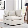 Modway Commix Upholstered Boucle Fabric Corner Chair in Ivory