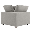 Modway Commix Upholstered Boucle Fabric Corner Chair in Light Gray