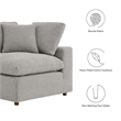 Modway Commix Upholstered Boucle Fabric Corner Chair in Light Gray