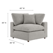 Modway Commix Upholstered Boucle Fabric Corner Chair in Light Gray