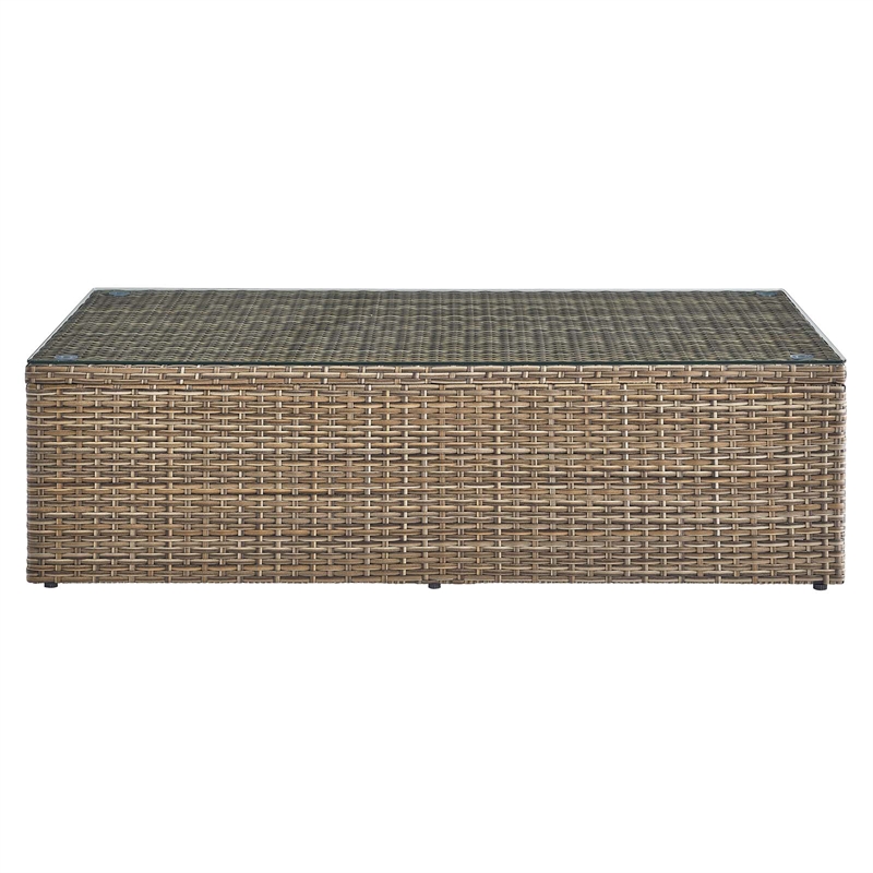 Modway Convene Outdoor 4-Piece Synthetic Rattan Furniture Set in White
