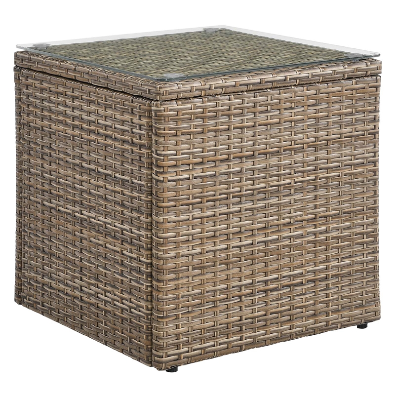 Modway Convene Outdoor 5-Piece Synthetic Rattan Furniture Set in White