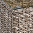 Modway Convene Outdoor Rattan Weave/Aluminum Frame Patio End Table in Brown
