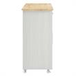 Modway Wood Cuisine Kitchen Cart with Full-Glide Drawers in White/Natural