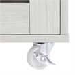 Modway Wood Cuisine Kitchen Cart with Full-Glide Drawers in White/Natural