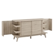Modway Eudora Modern Wood Sideboard with Sliding Doors in Oak