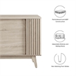 Modway Eudora Modern Wood Sideboard with Sliding Doors in Oak