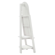Modway Ascend Modern Wood Standing Mirror with Open Shelves in White