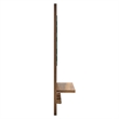 Modway Glint Modern Wood Mirror with Four Hanging Pegs in Walnut