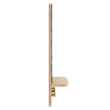 Modway Lumina Modern Wood Mirror with Three Hanging Pegs in Oak