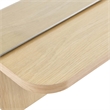 Modway Lumina Modern Wood Mirror with Three Hanging Pegs in Oak