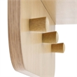 Modway Lumina Modern Wood Mirror with Three Hanging Pegs in Oak