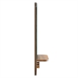 Modway Lumina Modern Wood Mirror with Three Hanging Pegs in Walnut