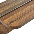 Modway Lumina Modern Wood Mirror with Three Hanging Pegs in Walnut