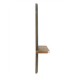 Modway Solstice Rectangular Modern Wood Mirror with Small Shelf in Walnut