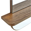 Modway Solstice Rectangular Modern Wood Mirror with Small Shelf in Walnut