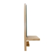 Modway Moonbeam Arched Wood Mirror with Four Hanging Pegs in Oak