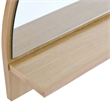Modway Moonbeam Arched Wood Mirror with Four Hanging Pegs in Oak