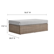 Modway Convene Outdoor Rectangle Synthetic Rattan Ottoman in Cappuccino/Gray