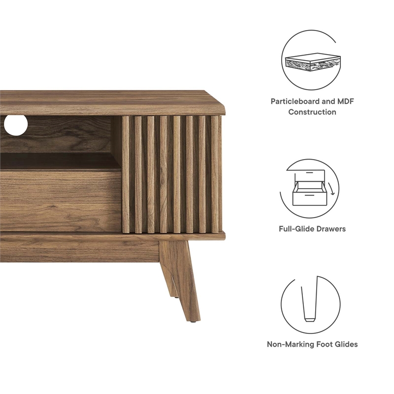 Modway Eudora Wood TV Stand for TVs up to 65