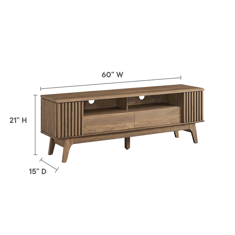 Modway Eudora Wood TV Stand for TVs up to 65