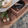 Modway Langston 6-Drawer Wood Sideboard with Splayed Base in Walnut and Gray