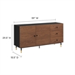 Modway Nexus Wood Storage Cabinet Sideboard in Black and Walnut