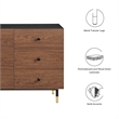 Modway Nexus Wood Storage Cabinet Sideboard in Black and Walnut