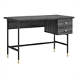 Modway Nexus Metal Tubular Frame Home Office Desk in Black Charcoal/Gold