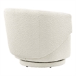 Modway Celestia Swivel Upholstered Modern Boucle Fabric Chair in Ivory