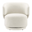 Modway Celestia Swivel Upholstered Modern Boucle Fabric Chair in Ivory