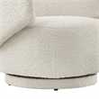 Modway Celestia Swivel Upholstered Modern Boucle Fabric Chair in Ivory